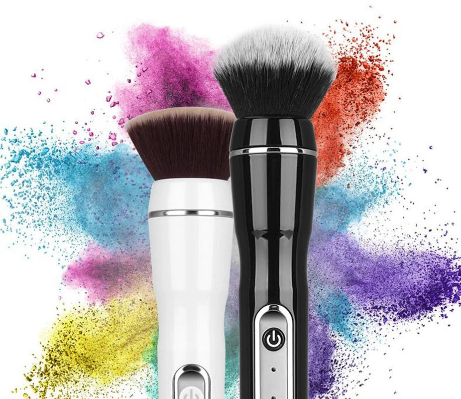 Automatic Rotating Makeup Brush,Electric Makeup Brush,Liquid Foundation Blush and Powder Brush,Premium Synthetic Fiber Bristles