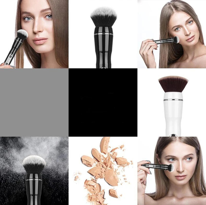 Automatic Rotating Makeup Brush,Electric Makeup Brush,Liquid Foundation Blush and Powder Brush,Premium Synthetic Fiber Bristles