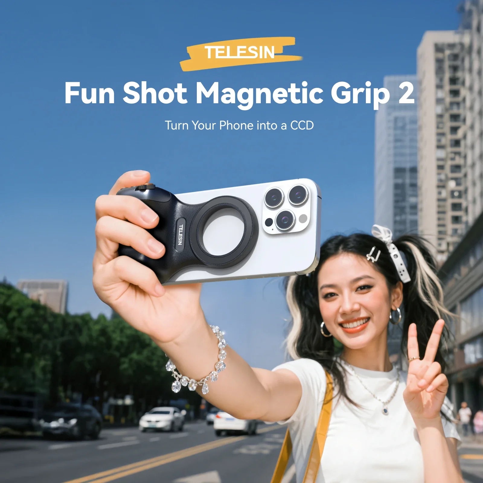 TELESIN FunShot 2 Magnetic Phone Grip & Remote Control-The Joop Basket
