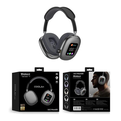 Wireless Bluetooth Headset with RGB Display Screen Card Reader Headset Long Battery life High-fidelity Earphones